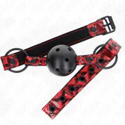 Kink - Boule Motif Diamant 4,5 Cm Gag Modèle 2 64,5 Cm Réglable 42-60 Cm